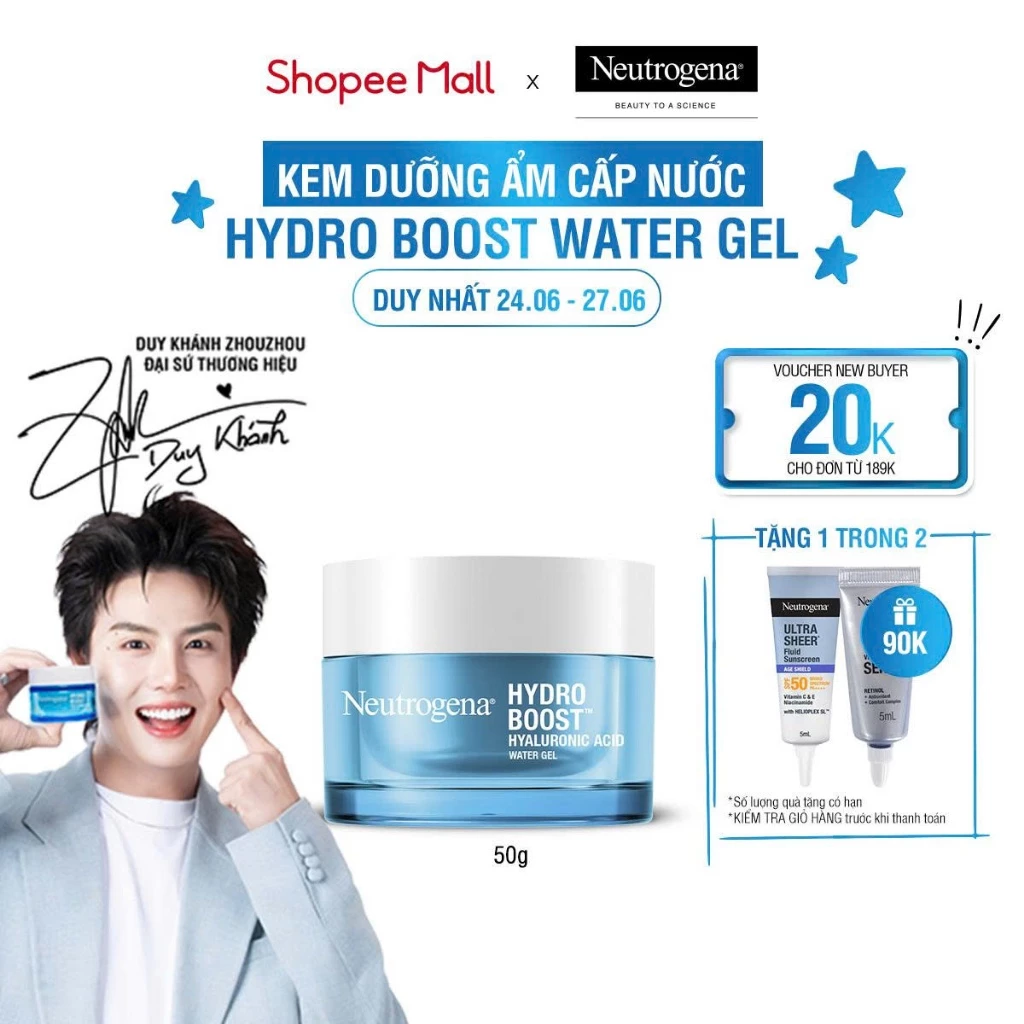 Kem dưỡng ẩm cấp nước Neutrogena Hydro Boost Water Gel 50g